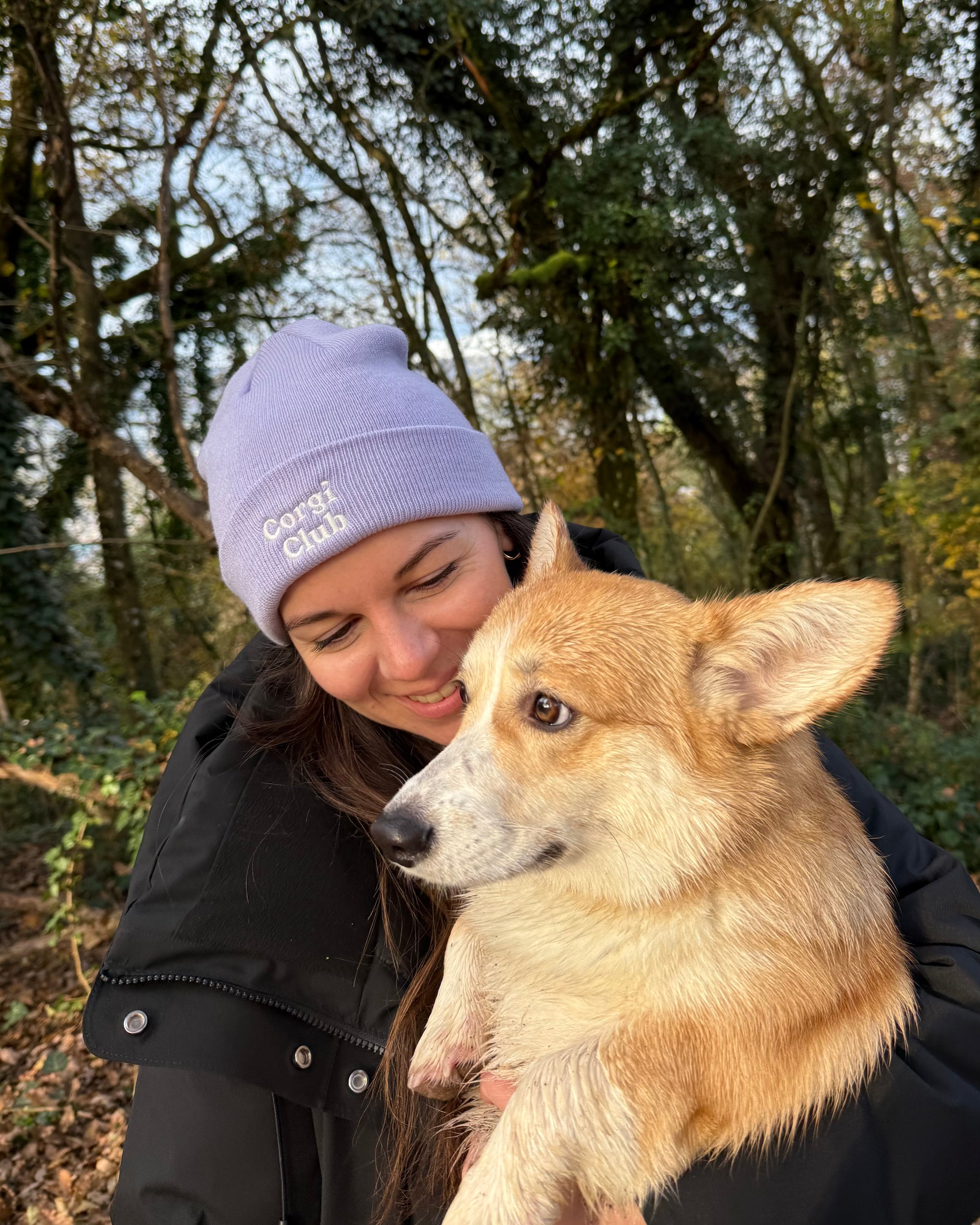 bonnet corgi club lilas